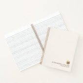 Elegant Ivory Cream Gold Monogram Notitieboek (Binnen)