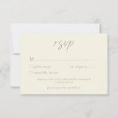 Elegant Ivory Cream Minimalist Wedding QR Code RSVP Kaartje (Voorkant)
