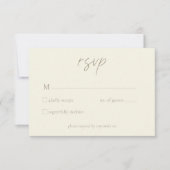 Elegant Ivory Cream Minimalist Wedding RSVP Kaartje (Voorkant)