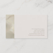 Elegant Ivory Cream Pearl Monogram Visitekaartje (Achterkant)