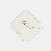 Elegant Ivory Double Frame Wedding Napkins Servet (Hoek)