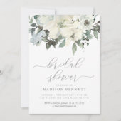 Elegant Ivory en Sage Floral Vrijgezellenfeest Kaart (Voorkant)