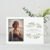 Elegant Ivory Floral houdt van geheugen Funeral Bedankkaart (Staand voorkant)