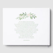 Elegant Ivory Floral houdt van geheugen Funeral Gastenboek (Achterkant)