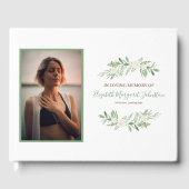 Elegant Ivory Floral houdt van geheugen Funeral Gastenboek (Voorkant)