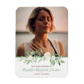 Elegant Ivory Floral houdt van geheugen Funeral Magneet (Verticaal)