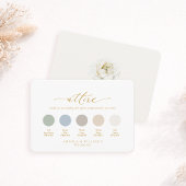 Elegant Ivory Floral Wedding Attire Card Kaart