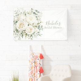 Elegant Ivory Floral Wedding Bridal Shower  Spandoek