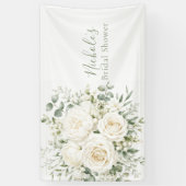 Elegant Ivory Floral Wedding Bridal Shower Spandoek (Verticaal)