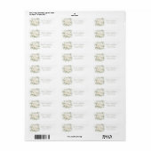 Elegant Ivory Floral Wedding Etiket (Full Sheet)