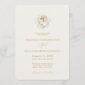 Elegant Ivory Floral Wedding Invitation Kaart (Voorkant)
