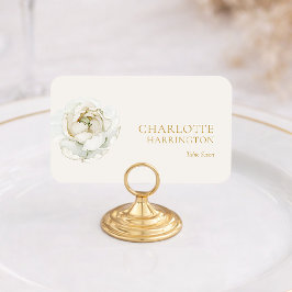 Elegant Ivory Floral Wedding Place Cards Informatiekaartje
