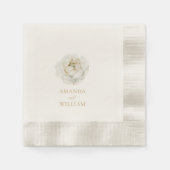 Elegant Ivory Floral Wedding Servet (Voorkant)
