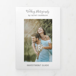 Elegant Ivory Fotofotografie drievoudig brochure Drieluik Kaart