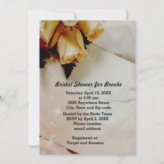 Elegant Ivory - Geel Vrijgezellenfeest met witte r Kaart (Voorkant)