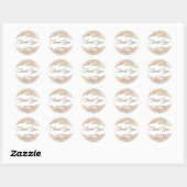Elegant Ivory Gold Agate Hartelijk dank Ronde Sticker (Vel)