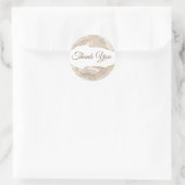 Elegant Ivory Gold Agate Hartelijk dank Ronde Sticker (Tas)