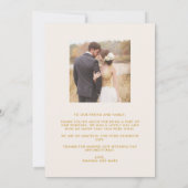 Elegant Ivory Gold Arch Photo Wedding Bedankkaart (Achterkant)