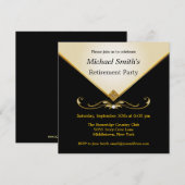 Elegant Ivory Gold Black - speciale uitnodiging vo (Voorkant / Achterkant)