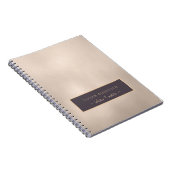 Elegant Ivory Gold Foil Name and Text Personalized Notitieboek (Rechterzijde)