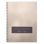 Elegant Ivory Gold Foil Name and Text Personalized Notitieboek (Voorkant)
