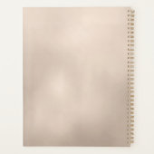 Elegant Ivory Gold Foil Name and Text Personalized Planner (Achterkant)