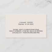 Elegant Ivory Gold Foto van Notarisseur Visitekaartje (Achterkant)