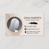 Elegant Ivory Gold Foto van Notarisseur Visitekaartje (Voorkant)