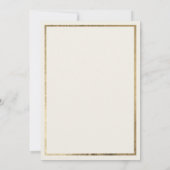 Elegant ivory green gold foliage Rehearsal Dinner Kaart (Achterkant)