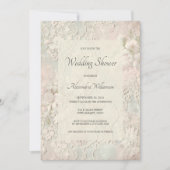 Elegant Ivory Lace Bridal Shower Kaart (Voorkant)