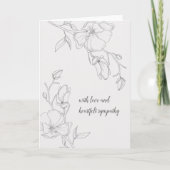 Elegant Ivory Magnolia Flowers Sympathie Kaart (Voorkant)