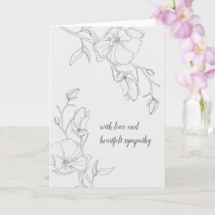 Elegant Ivory Magnolia Flowers Sympathie Kaart