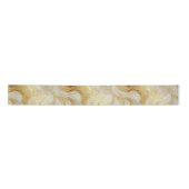 Elegant Ivory Marble and Gold Glitter Satijnen Lint (Voorkant)
