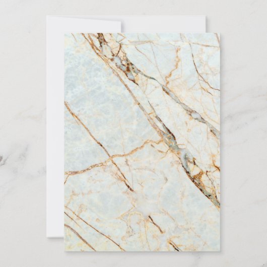 Elegant Ivory Marble Wedding Invitation Kaart (Achterkant)