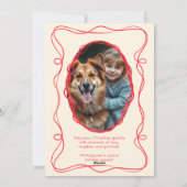 Elegant Ivory Merry Christmas Photo Feestdagenkaart (Achterkant)