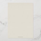 Elegant Ivory Monogram + Laurel Wreated Afstuderen Folie Uitnodiging (Achterkant)