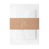 Elegant Ivory Monogram Muted Copper Wedding Uitnodigingen Wikkel (Voorkant Voorbeeld)
