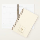Elegant Ivory monogram Planner | Custom Gift (Display)