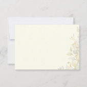 Elegant Ivory Nature Inspired Response Card RSVP Kaartje (Achterkant)