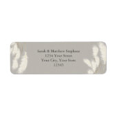 Elegant Ivory Pampas Grass Etiket (Voorkant)