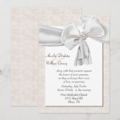 Elegant Ivory Pearl Wedding Invitation Kaart (Voorkant / Achterkant)