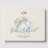Elegant Ivory Photo Wedding Gastenboek (Voorkant)