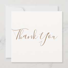 Elegant Ivory Photo Wedding Thank You Card Bedankkaart