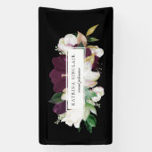 Elegant Ivory Plum Paars Floral Spandoek (Verticaal)