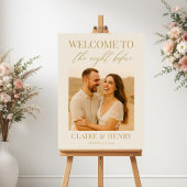 Elegant Ivory Rehearsal Dinner Photo Wedding Poster