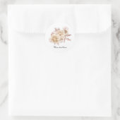 Elegant Ivory roses customizable Ronde Sticker (Tas)