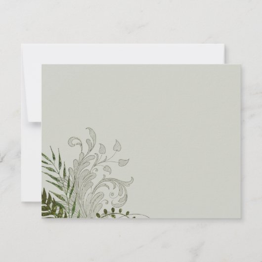 Elegant Ivory Rozen Wedding RSVP Kaart (Achterkant)