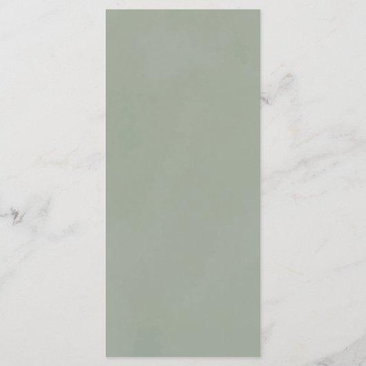 Elegant Ivory Sage Floral Greenery Wedding Menu (Achterkant)