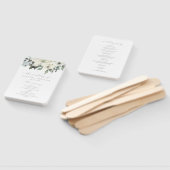 Elegant Ivory Sage Floral Greenery Wedding Program Handwaaier (Niet-gemonteerd)