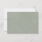 Elegant Ivory Sage Floral Greenery Wedding RSVP Kaartje (Achterkant)